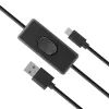 Cabo Akasa AK-CBUB58-15BK USB 2.0 - USB-A para Micro-USB-B - 1,5 m - preto