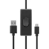 Cabo Akasa AK-CBUB58-15BK USB 2.0 - USB-A para Micro-USB-B - 1,5 m - preto