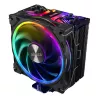 Akasa Soho H4 Dissipador de CPU, 120 mm, 500-2000 RPM, 31,8 dB, 52,91 CFM