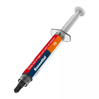 Pasta térmica Akasa T5 Essential - 4 W/m·K - cinzento - 0,07 °C/W - 2,6 g/cm³ - -50 a 220 °C