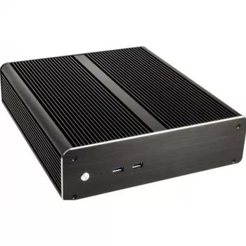 Caixa Akasa Euler M A-ITX19-M1BV2 Mini-ITX HTPC - sem ventoinha, alumínio, preto