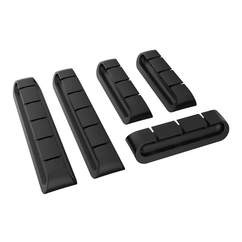 Organizador de cabos Akasa 3x3 portas + 2x5 portas preto