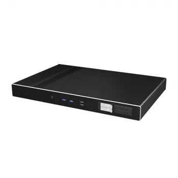 Caixa Akasa Galileo TU Plus Intel LGA1700 1U Thin Mini-ITX sem ventoinha - preto