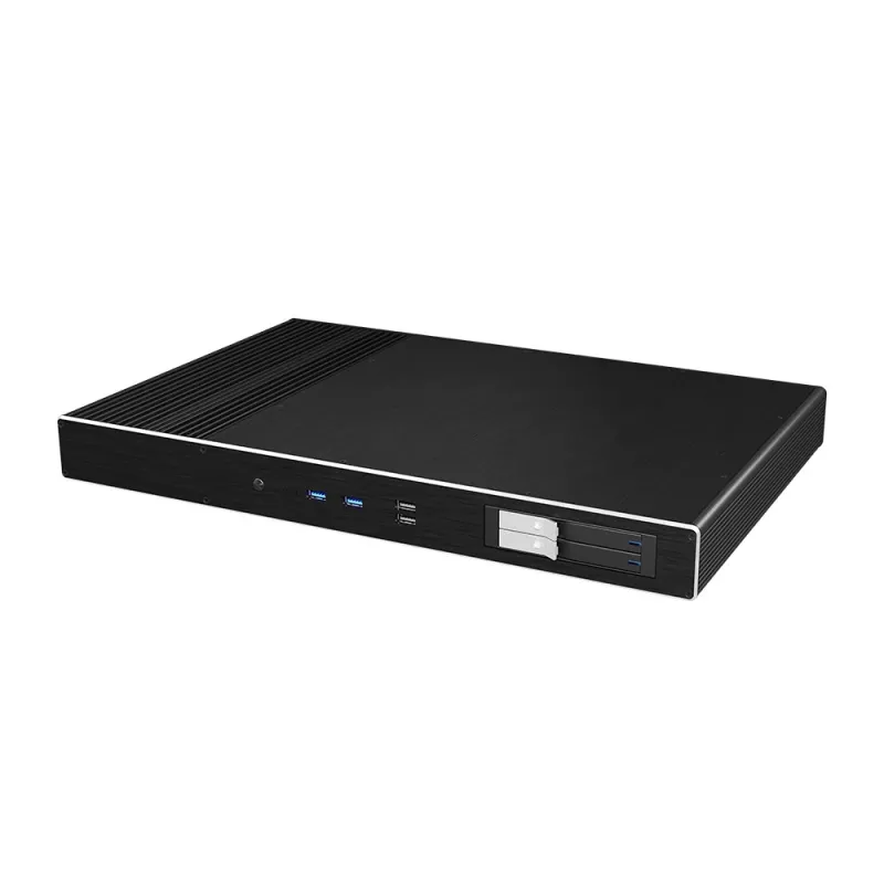 Caixa Akasa Galileo TU Plus Intel LGA1700 1U Thin Mini-ITX sem ventoinha - preto