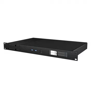 Caixa Akasa Galileo TU1 Plus Intel LGA1700 1U Thin Mini-ITX sem ventoinha - preto