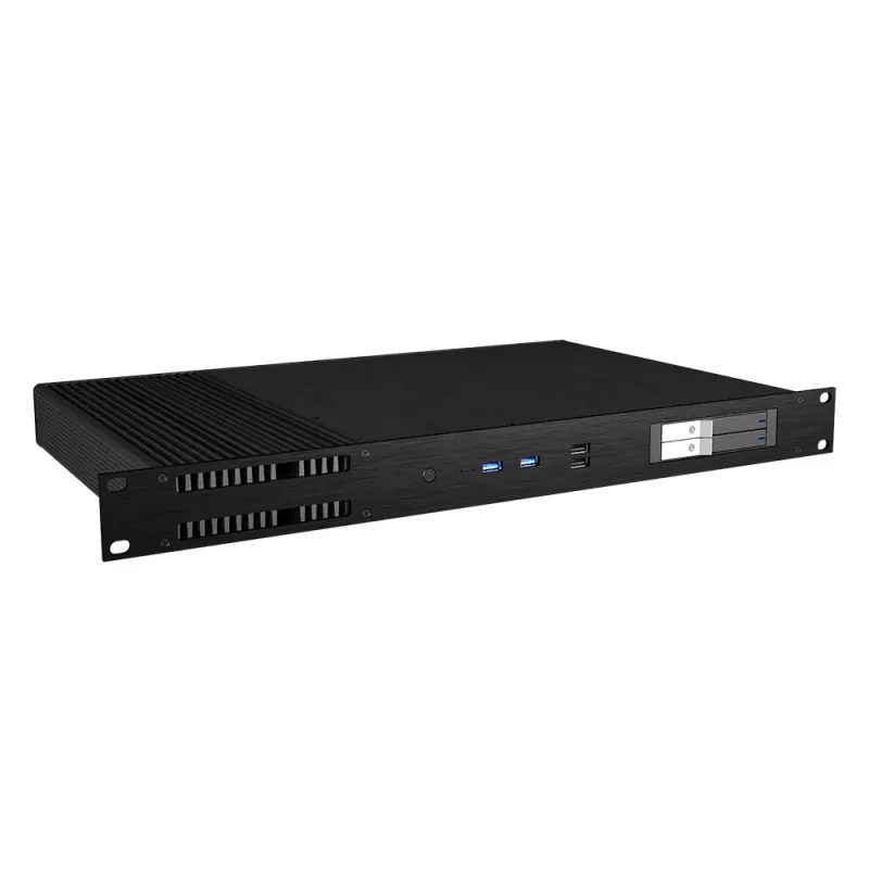 Caixa Akasa Galileo TU1 Plus Intel LGA1700 1U Thin Mini-ITX sem ventoinha - preto