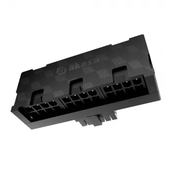 Adaptador Akasa G-Nexus P24 90° 12VHPWR ficha 12+4 pinos para 3x conector fêmea 8 pinos, 600W, preto
