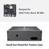 Caixa Akasa Ashton T para ASUS Tinker Board 3N SBC com portas Dual Single LAN, sem ventoinha, alumínio preto