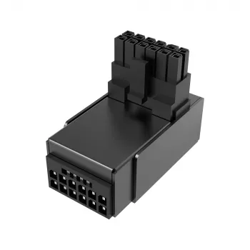 Akasa G-Nexus P16 Plus adaptador de alimentação GPU 90 graus 12V-2x6 com carcaça metálica - preto