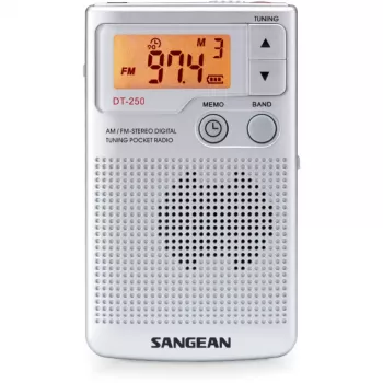 Sangean DT-250 (Pocket 250) Rádio portátil AM/FM prateado