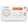 Sangean PR-D7 Rádio portátil AM/FM estéreo com despertador branco
