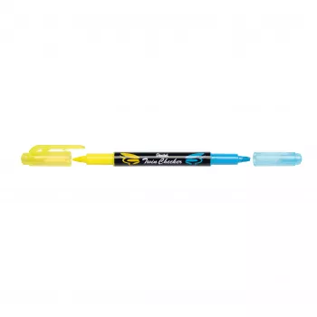 Conjunto de Marcadores Fluorescentes Pentel Twin Checker SLW8-GS, cores mistas, 8 unid.