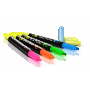 Conjunto de Marcadores Fluorescentes Pentel Twin Checker SLW8-GS, cores mistas, 8 unid.