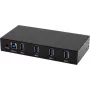 EXSYS EX-11234HMS-2 hub USB 3.2 Gen 1 de 4 portas, montagem em calha DIN e parede, chipset VIA VL817_Q7S