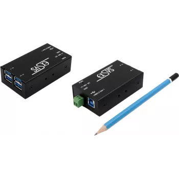 EXSYS EX-1181HMS hub USB 3.2 Gen 1 de 4 portas com proteção contra sobretensão ESD de 15kV, montagem em calha DIN/parede