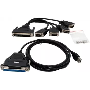 Exsys USB 2.0 para série 4S RS-232 com cabo de fichas octopus - Digital/Dados