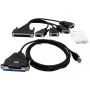 Exsys USB 2.0 para série 4S RS-232 com cabo de fichas octopus - Digital/Dados