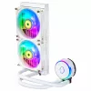 Refrigeração líquida para CPU Cooler Master MasterLiquid PL240 FLUX branca, radiador de 240 mm, 2 ventoinhas de 120 mm, ARGB, LGA1700/AM5