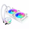Refrigeração líquida para CPU Cooler Master MasterLiquid PL240 FLUX branca, radiador de 240 mm, 2 ventoinhas de 120 mm, ARGB, LGA1700/AM5