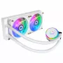 Refrigeração líquida para CPU Cooler Master MasterLiquid PL240 FLUX branca, radiador de 240 mm, 2 ventoinhas de 120 mm, ARGB, LGA1700/AM5