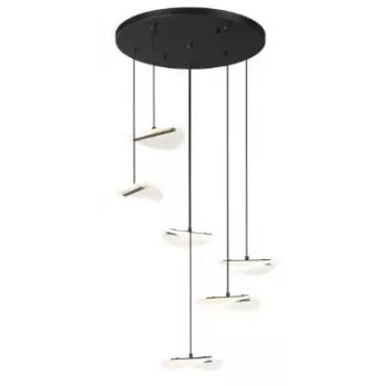 Lâmpada suspensa MILALI 44cm preto mate E27