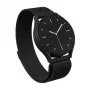 BURGA Bracelete metálica em malha universal para relógio 22 mm (preto)