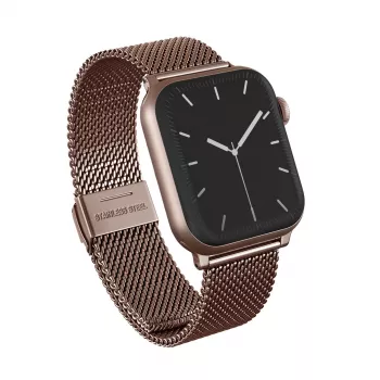 BURGA Bracelete metálica em malha Elegance para Apple Watch 38/40 mm ouro rosa