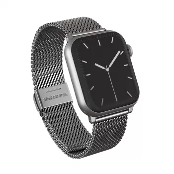BURGA Bracelete metálica em malha Elegance para Apple Watch 42/44 mm (prateado)
