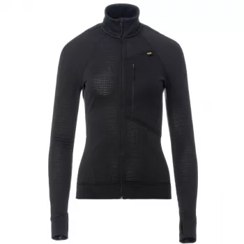 Hoodie com fecho Turbat Ilma 3 para mulher - Microfleece, fecho integral, capuz ajustável, bolsos com fecho, corte regular