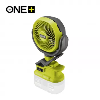 RYOBI ONE+ 18V Ventilador de pinça a bateria (apenas aparelho) - 280 CFM, rotação 360°