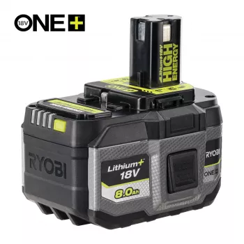 RYOBI ONE+ 18V 8,0 Ah Bateria de iões de lítio HIGH ENERGY RB1880T