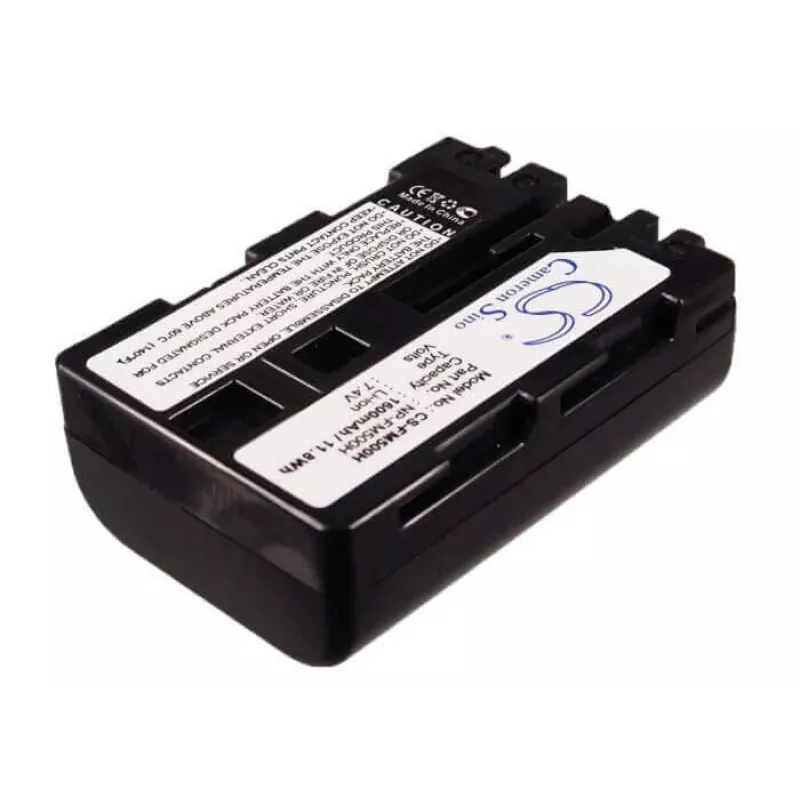 Bateria de substituição CAMERON SINO NP-FM500H para câmaras Sony Alpha DSLR/SLT, 1600mAh, 7,2V, Li-Ion