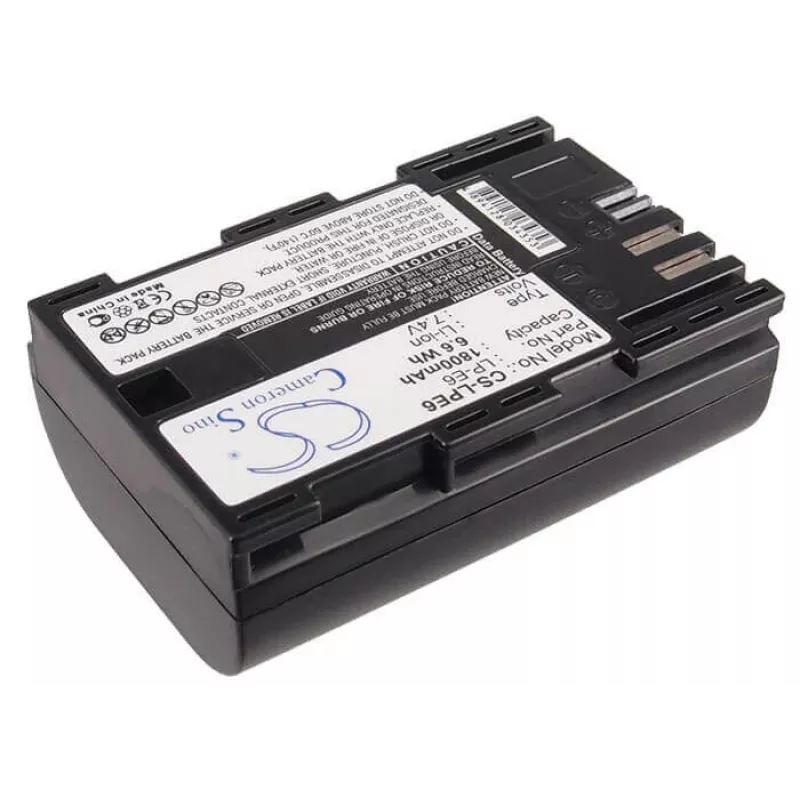 CAMERON SINO bateria de substituição CS-LPE6 para Canon LP-E6/LP-E6N/LP-E6NH 1800mAh, 7,4V, Li-ion, preto