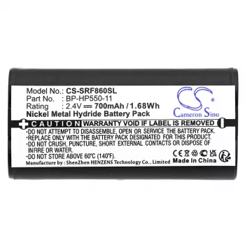Bateria Cameron Sino tipo BP-HP550-11 para Sony MDR RF860 RF4000 RF970 RF925 RF850 RF840 RF810 IF245RK / CS-SRF860SL