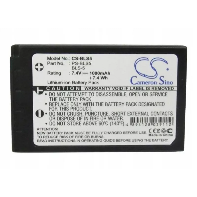 Bateria Cameron Sino tipo BLS-5 / BLS-50 / PS-BLS5 para Olympus