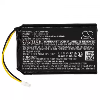 Bateria de substituição Cameron Sino 1200mAh 3,7V para Garmin Nuvi 30 50 52 55 51 LM LMT, Mitac Mio Spirit 8500 LM