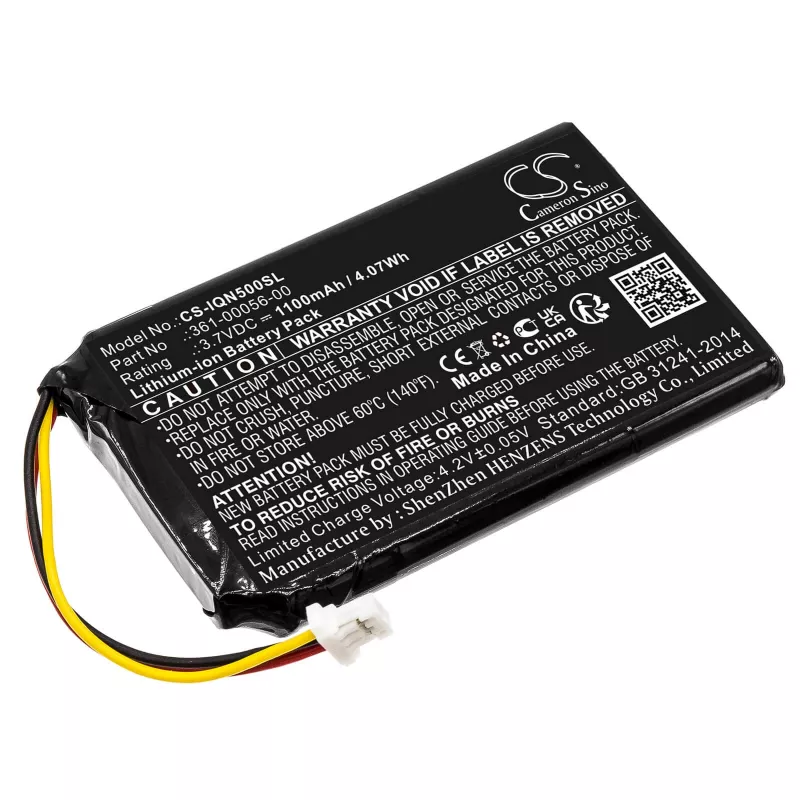 Bateria de substituição Cameron Sino 1200mAh 3,7V para Garmin Nuvi 30 50 52 55 51 LM LMT, Mitac Mio Spirit 8500 LM