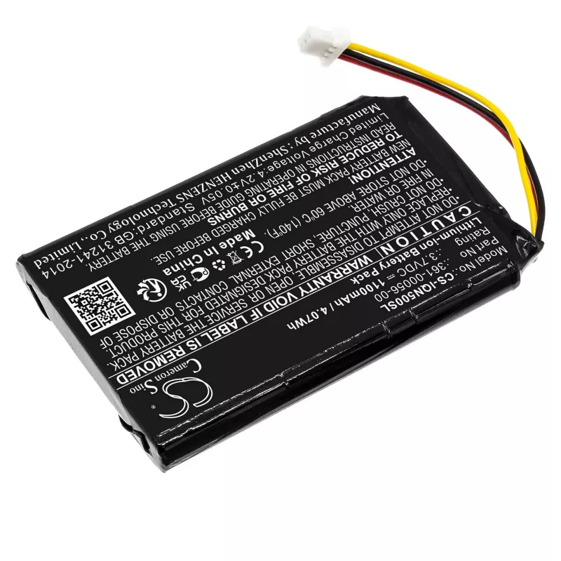 Bateria de substituição Cameron Sino 1200mAh 3,7V para Garmin Nuvi 30 50 52 55 51 LM LMT, Mitac Mio Spirit 8500 LM