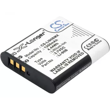 Bateria de substituição CAMERON SINO Li-90B Li-92B para câmaras Olympus (1270mAh, 3,7V, Li-Ion)