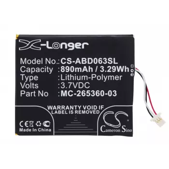 Cameron Sino bateria para Amazon Kindle 7.ª/8.ª ger. (MC-265360-03, 58-000083, 58-000151) - 1500mAh