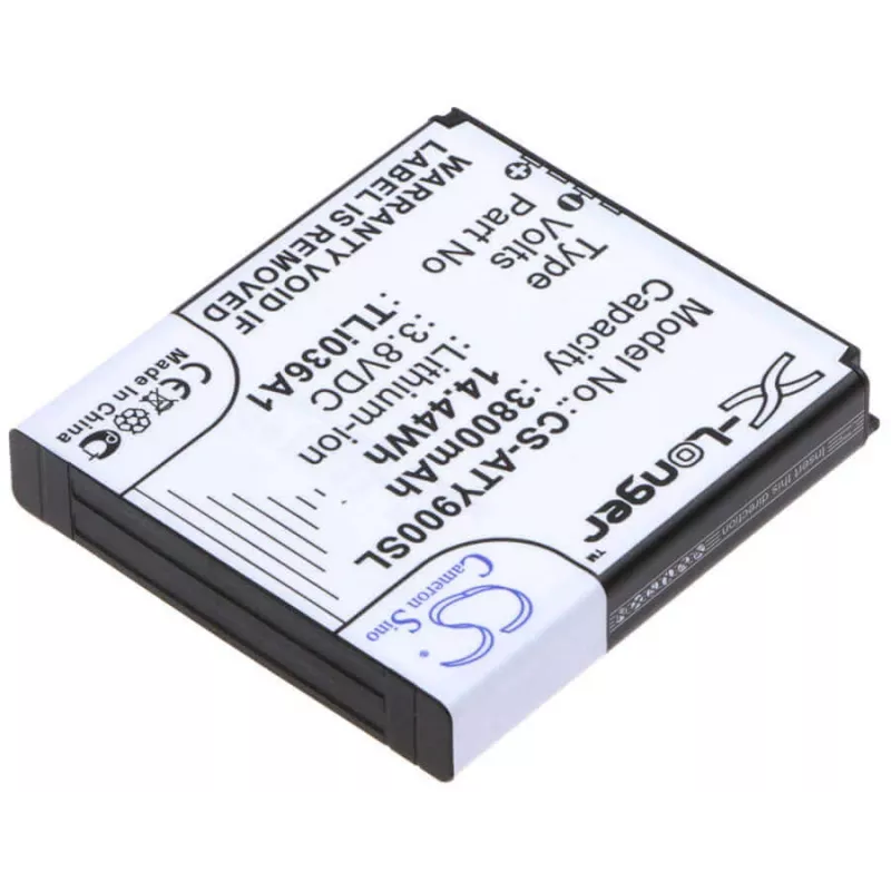 Bateria de substituição Cameron Sino para Alcatel One Touch Link Y900, Y900NB, Y901NB 4G+ LTE (tipo TLI036A1 / CS-ATY900SL) - 3600mAh, Li-Po