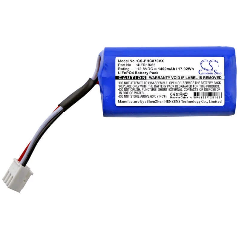 Bateria CAMERON SINO tipo 4IFR19/66 para Philips FC8700 FC8603 FC8705 FC8710 / CS-PHC870VX
