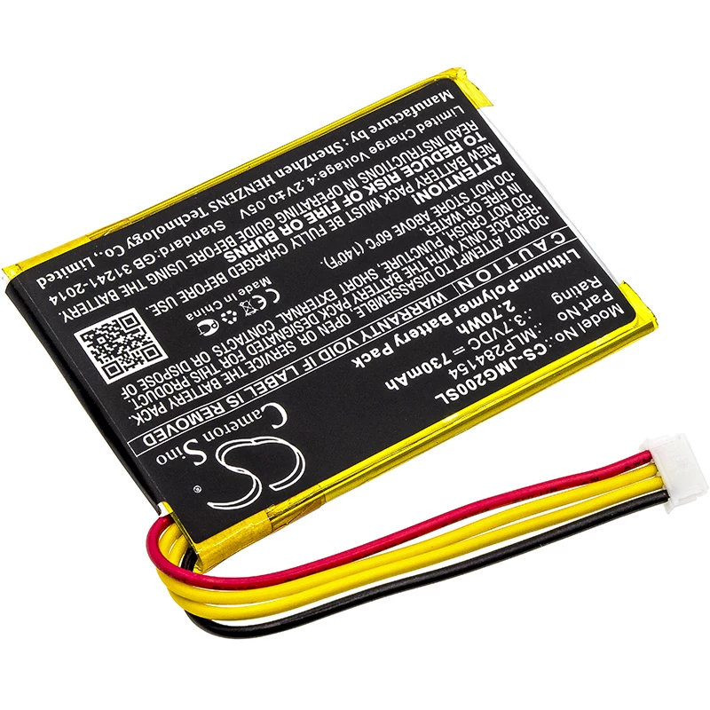 Bateria de substituição CAMERON SINO MLP284154 para JBL Go 2 (CS-JMG200SL)