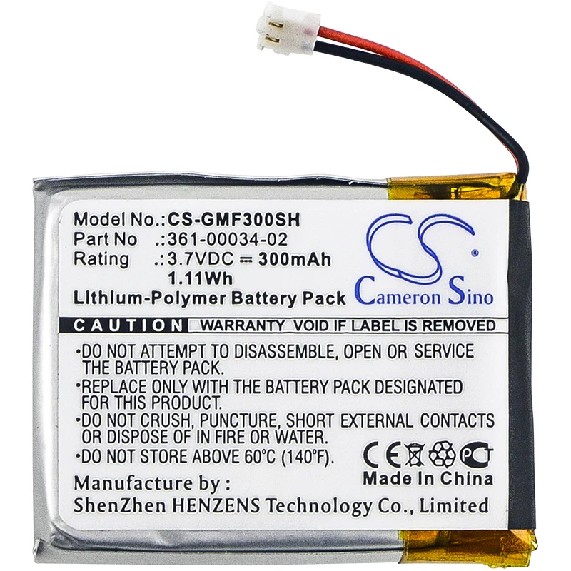 Bateria Cameron Sino 361-00034-02 para Garmin Fenix 3 / 3 HR / 3 Sapphire Smartwatch - CS-GMF300SH