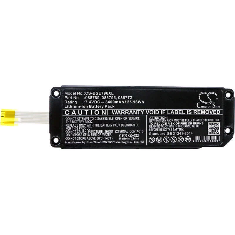 Bateria de substituição CAMERON SINO 3400mAh para Bose SoundLink Mini 2 - 088789 088796 088772 080841