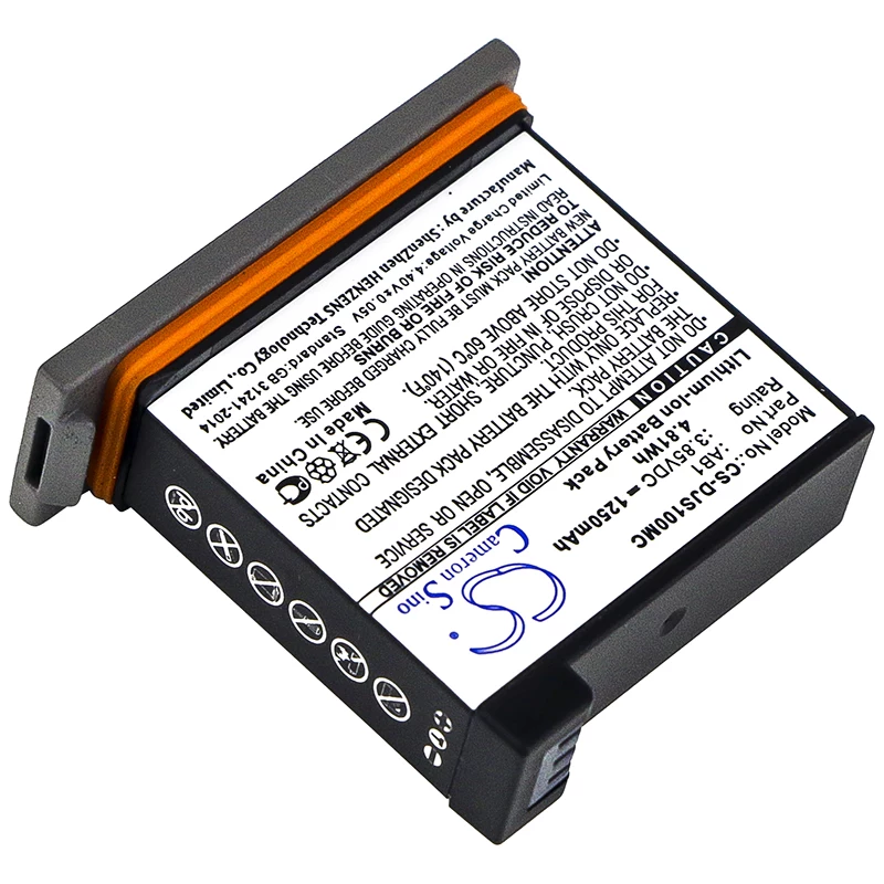 Bateria Cameron Sino Tipo AB1 para DJI Osmo Action Câmara (CS-DJS100MC)