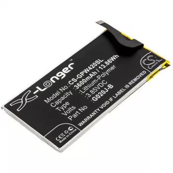 Bateria CAMERON SINO Tipo G020J-B para Google Pixel 4 XL 4XL G020P 3600mAh / CS-GPW420SL