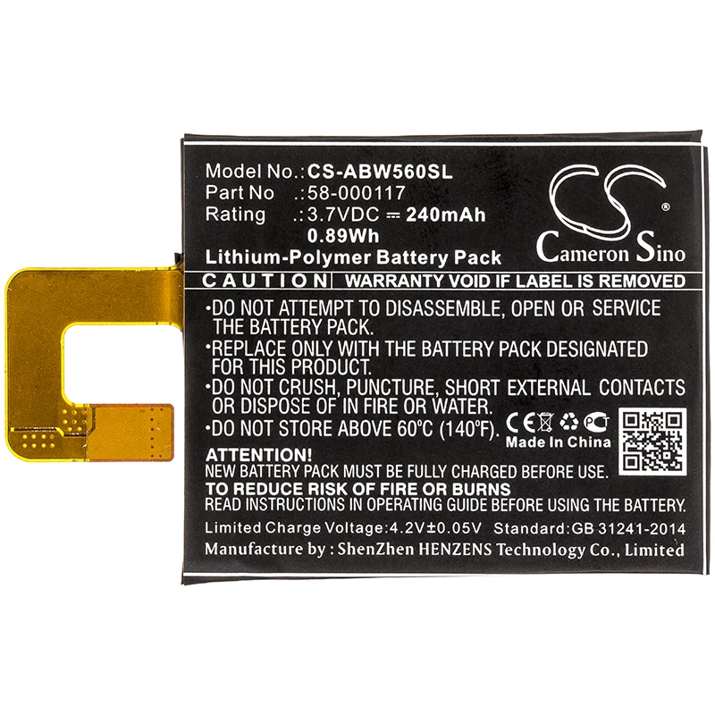 Bateria Cameron Sino Tipo 58-000117 para Amazon Kindle Oasis KO1 1 2 3 / CS-ABW560SL