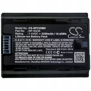 CAMERON SINO NP-W235 / NPW235 bateria Li-Ion recarregável para câmaras Fujifilm