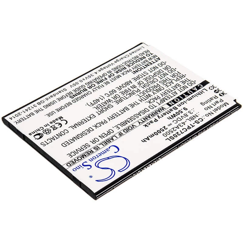 Bateria CAMERON SINO Tipo TP-Link Neffos NBL-43A2500 para C7s TP7051A TP7051C / CS-TPC720SL